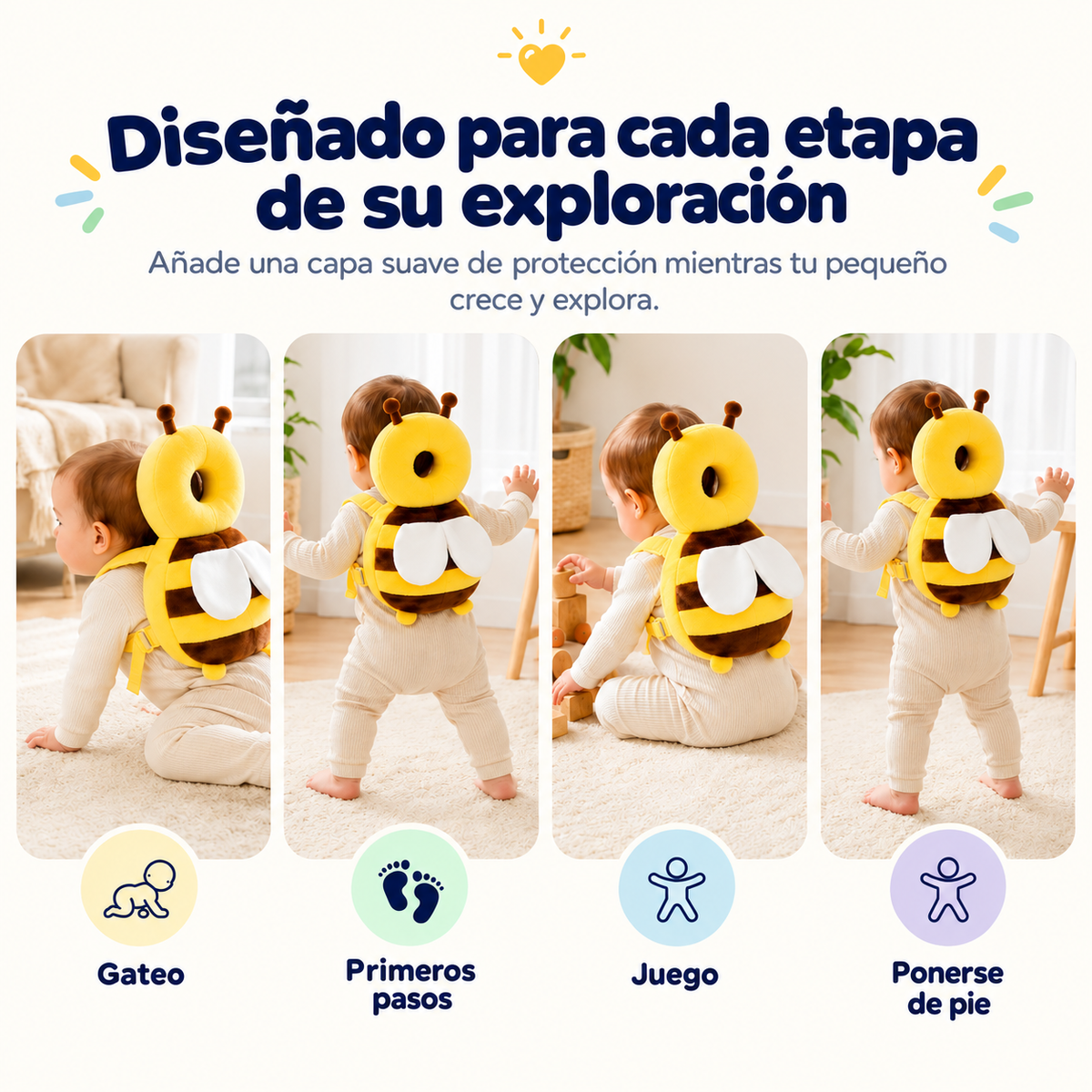 Mochila Protectora de Cabeza Bebé